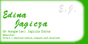 edina jagicza business card